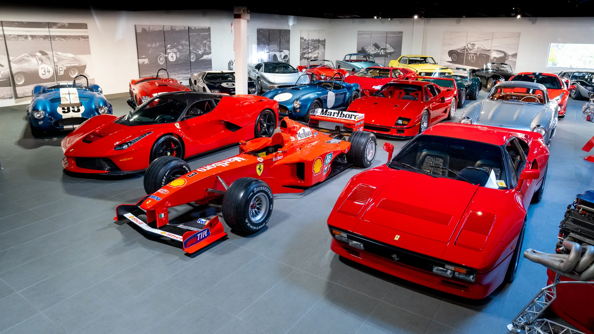 Classic Ferraris and race cars on display at Legendary Motorcar
